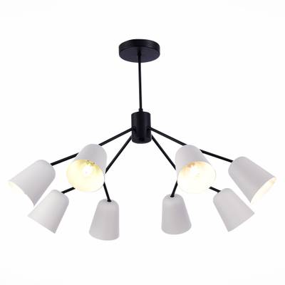 SLE155942-08 Люстра потолочная Черный/Белый E14 8*40W