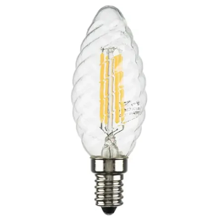 933702 Лампа энергосберегающая LED FILAMENT 220V C35 E14 6W=65W 400-430LM 360G CL 3000K 30000H