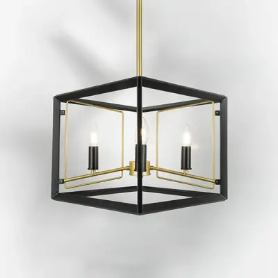 713447 Люстра REGOLO 4х40W E14 ЧЕРНЫЙ МАТОВЫЙ/ЗОЛОТО Lightstar