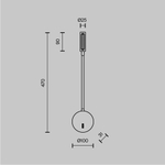 Настенный светильник (бра) Основа / Stem 3000К 3Вт, C035WL-L3W3K. TM Maytoni
