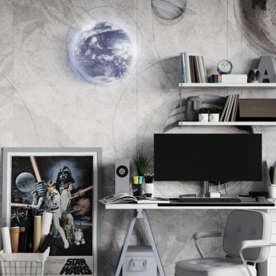 3085/CL PALE SN 118 Светильник пластик/белый/синий LED 30Вт 4000К D330 IP43 SPACE