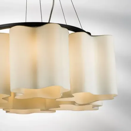 802167 Подвес NUBI 6х40W E27 ЧЕРНЫЙ МАТОВЫЙ/БЕЛЫЙ Lightstar