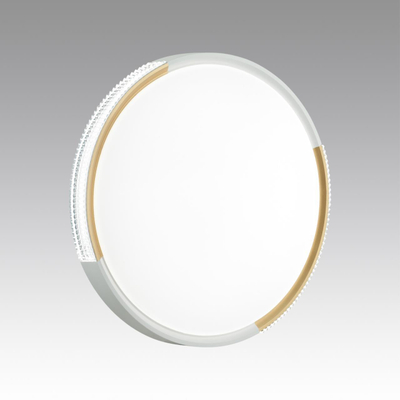 7612/DL PALE SN 184 Светильник пластик/белый/золотистый LED 48Вт 3000-6300K D400 IP43 пульт ДУ VELIO