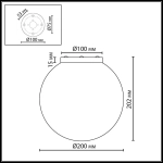 7109/1CA MIDCENT ODL26 519 светильник бронзовый/белый/стекло/металл IP20 E14 5W 220-240V MAGIA