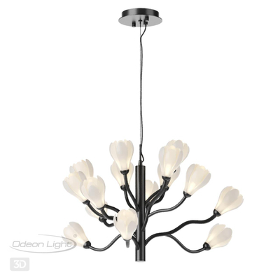 5090/15 MODERN ODL25 553 черный матовый/белый/фарфор Люстра G4 LED 15*5W GARDI