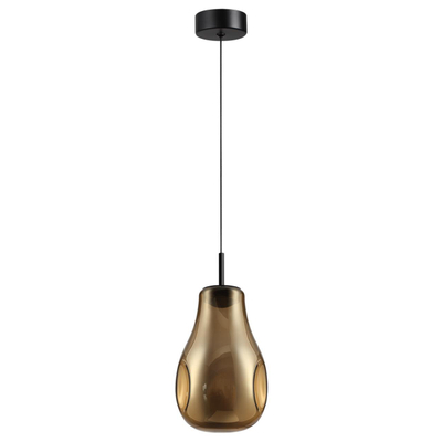 5098/4LA PENDANT ODL25 365 черный/золотой/металл/стекло Подвес LED 4W 4000K 388Лм NAVE