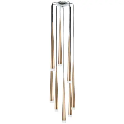 807083 Подвес PUNTO 8х25W G9 chrome + champagne Lightstar
