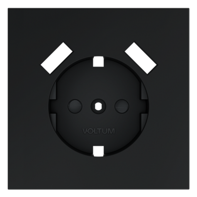 VLS000907 Накладка для розетки с заземлением и защитными шторками, с USB A+A, S70 (графит). (ТМ Maytoni)