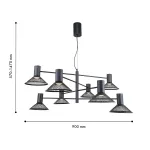 Подвесная люстра Metrics 4623-8P, 8*LED*6W, 5280LM, 3000K. ТМ F-Promo
