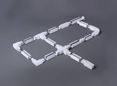 Гибкий коннектор для трехфазного шинопровода белый TRC-1-3-FLEX-WH