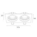 Точечный встраиваемый светильник Arte Lamp TARF A2178PL-2BK, 2хGU10