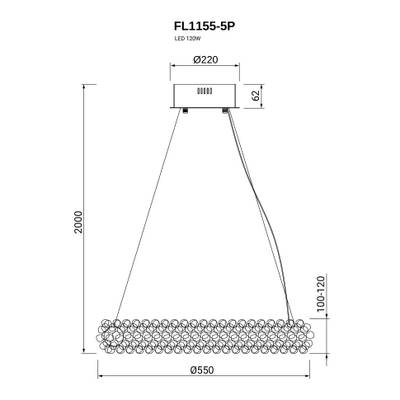 Подвесная люстра Eternity FL1155-5P, LED