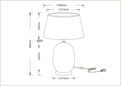 Декоративная настольная лампа Arte Lamp SARIN A4061LT-1PB, 1хE27