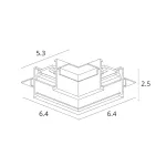 Коннектор угловой для встраиваемого шинопровода Arte Lamp OPTIMA-ACCESSORIES A731606