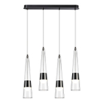 5044/42L L-VISION ODL24 435 глянц.темн.хром/прозрачный/металл/стекло Люстра LED 42W 3000K 4167Лм LUMP