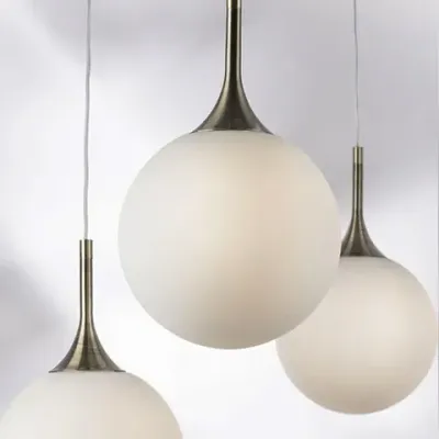 813021 Подвес GLOBO 1х40W E14 electroplating bronze/white Lightstar