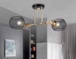Светильник подвесной TR80162/2 BK/GD черный/золото E27/2 max 40W 550*360*220