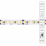 Светодиодная лента 24V 14,4W/m 4000К 5м Arte Lamp TAPE A2418008-02-4K, LED
