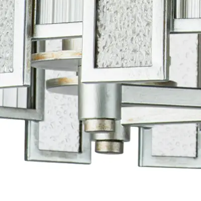 712064 Люстра AGAVE 6х40W E27 СЕРЕБРО С ПАТИНОЙ/ПРОЗРАЧНЫЙ Lightstar