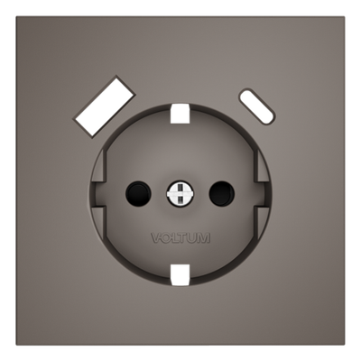 VLS001014 Накладка для розетки с заземлением и защитными шторками, с USB A+C, S70 (капучино). (ТМ Maytoni)