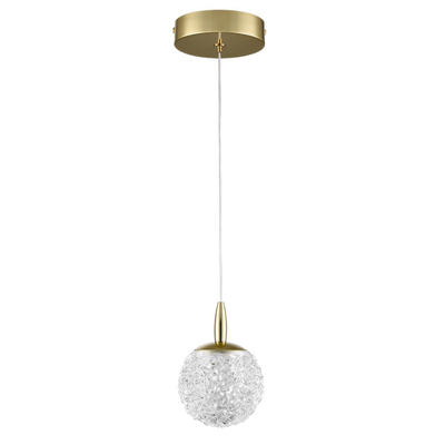 8080/1A LEDIO LN25 000 золото/прозрачный, металл/акрил Подвесной светильник LED 3W 4000K 220V TRINO