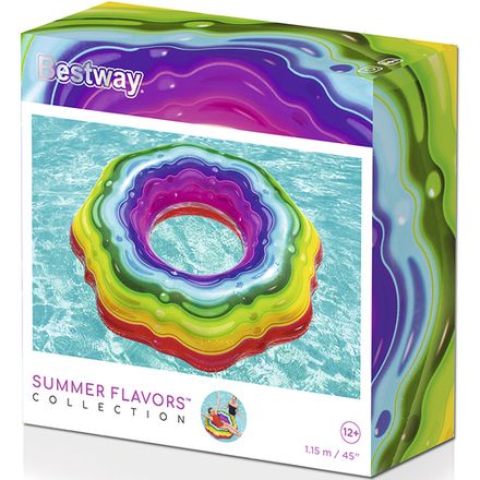 Круг для плавания надувной Rainbow Ribbon 115 см 36163 Bestway