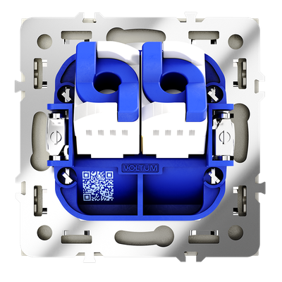 VLS060204 Розетка компьютерная встраиваемая VOLTUM S70 двойная RJ45+RJ45 кат.6, (шелк) (ТМ Maytoni)