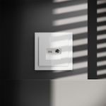 VLS060701 Розетка телевизионная встраиваемая VOLTUM S70 TV+RJ45 кат. 6, (белый глянцевый). (ТМ Maytoni)