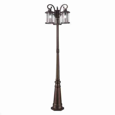 SL080.425.03 Светильник уличный наземный ST-Luce Темный кофе/Прозрачный, Темный кофе E27 3*100W