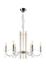 Люстра Crystal Lux AURELIO SP6 GOLD+CHROME/TRANSPARENT 0210/306