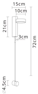 Настенный светильник Arte Lamp MIRACH A2142AP-10BK, 1хLED