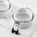 012826 Рамка (светильник) PVC д/LED-модулей 941хх и LED-ламп D50мм PIANO 2x QUAD БЕЛЫЙ IP65