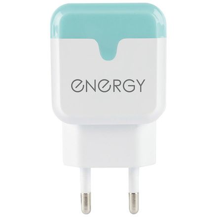 Сетевое зарядное устройство Energy ET-33, 2 USB разъёма, 2,1А, цвет - белый