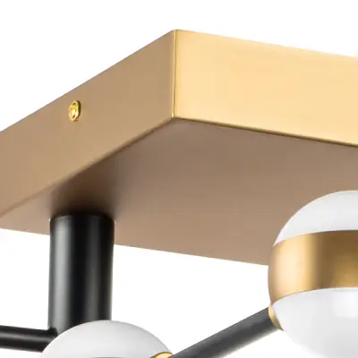 745147 Люстра BERGAMO LED 5Wх10 4000LM ЧЕРНЫЙ МАТОВЫЙ/ЗОЛОТО 4000K Lightstar