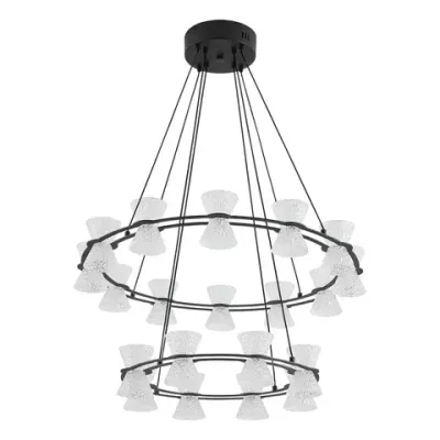 8341/70L LEDIO LN26 227 черный/прозрачный металл/акрил Люстра подвесная LED 70W 3000K 220V VINORA