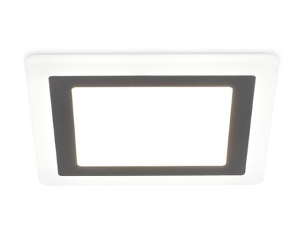 Встраиваемый cветодиодный светильник с подсветкой DCR392 6W+3W 4200K+4200K 220-240V 145*145*20 (A105*105)