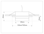 Светильник встраиваемый TN52422 BK/FR черный/белый матовый GX53 max 12W 105*105*45
