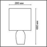 8118/1T COMFI LN25 000 серый, керамика/текстиль Настольная лампа E27 1*60W 220V AVALONA