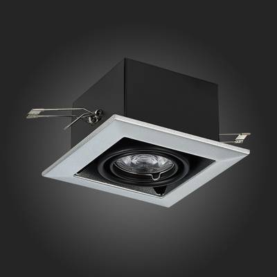 ST250.148.01 Св-к встр. Черный GU10 1*50W  L126xW126xH70 220V Без ламп
