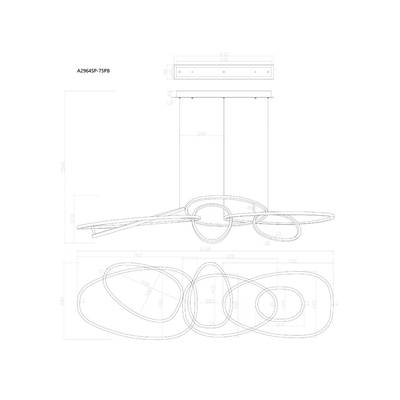 Подвесная люстра Arte Lamp ORACLE A2964SP-75PB, 1хLED