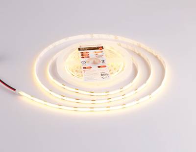 Светодиодная лента GS2601 COB 320Led/ 10W m/ 12V IP20 3000K/ 5000*8*1.54mm/ кратность резки 50mm (2 конт.)