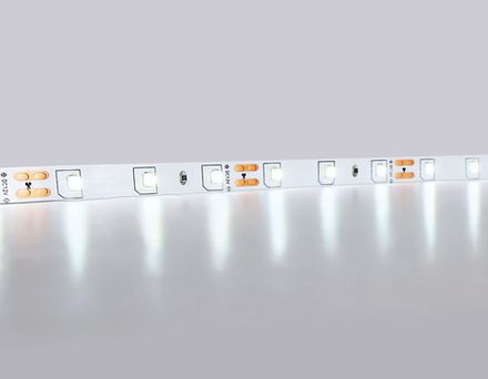 Светодиодная лента GS1003 2835 60Led/ 4.8W m/ 12V IP20 6500K/ 5000*8*1.2mm/ кратность резки 50mm (2 конт.)