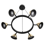 8233/6 COMFI LN25 209 черный/золото, металл Подвесной светильник GU10 LED 6*7W 220V LAMINA