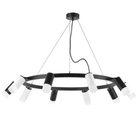 LR0203753651 Люстра RULLO 10х50W GU10 ЧЕРНЫЙ/БЕЛЫЙ (571020+214437-5+214436-5+202431-10)