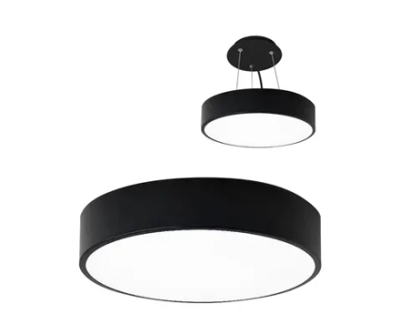 05480,19 Светильник Медина черный d80 h10 Led 90W (4000K) 2 типа крепления: потолочное и подвесное