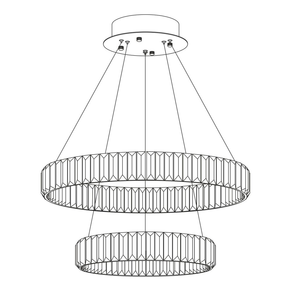 Citilux Чезаре CL338261 LED Люстра хрустальная с пультом Хром
