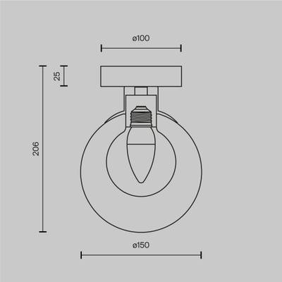 Настенный светильник (бра) Basic form G9х1, MOD521WL-01G1. TM Maytoni