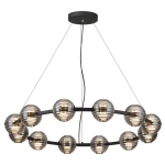 5041/120L L-VISION ODL24 545 черн./золото/дымчатый/металл/стеко Люстра LED 120W 4000К 9364Лм TRONI