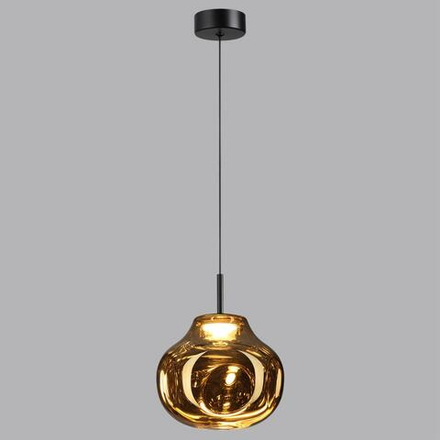 5097/4LA PENDANT ODL25 363 черный/золотой/металл/стекло Подвес LED 4W 4000K 388Лм VASO