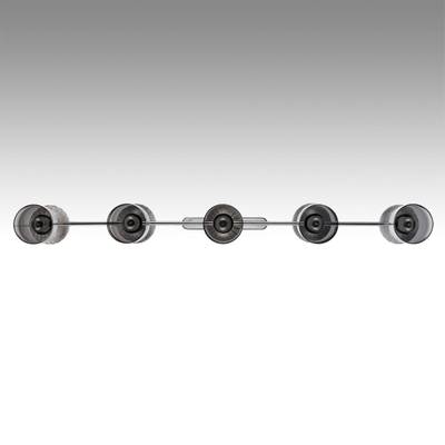 8114/10 MODERNI LN25 хром/дымчатый, металл/стекло Подвесной светильник G9 5*30W + E14 5*40W 220V TAUNA